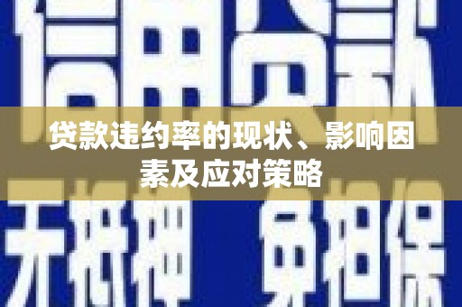 兴平贷款违约率的现状、影响因素及应对策略