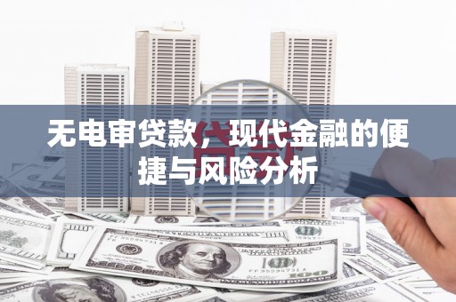 巴塘无电审贷款，现代金融的便捷与风险分析