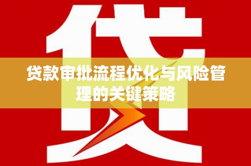 汝南贷款审批流程优化与风险管理的关键策略