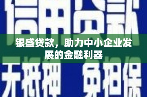 马边银盛贷款，助力中小企业发展的金融利器