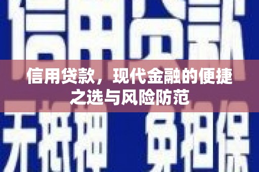 成县信用贷款，现代金融的便捷之选与风险防范