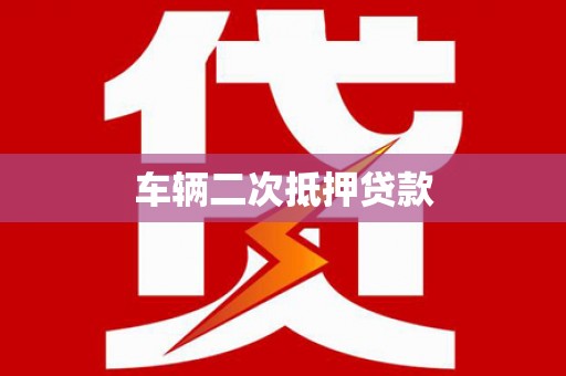 武川车辆二次抵押贷款