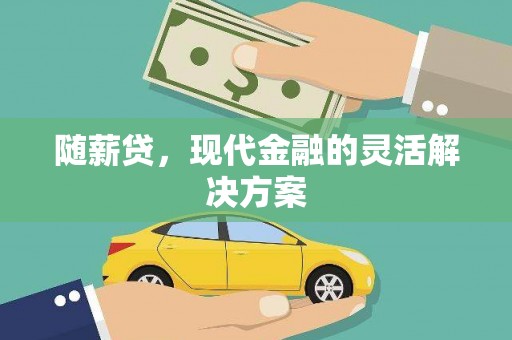 驻马店随薪贷，现代金融的灵活解决方案