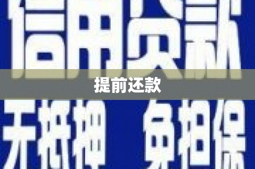 辽源提前还款