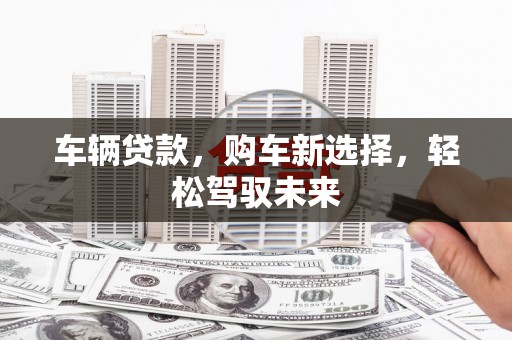 士林车辆贷款，购车新选择，轻松驾驭未来
