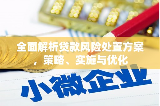 黎川全面解析贷款风险处置方案，策略、实施与优化