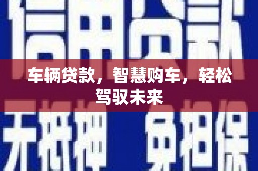 市中区车辆贷款，智慧购车，轻松驾驭未来