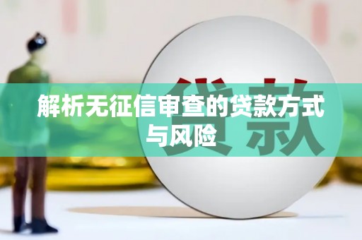 太子河解析无征信审查的贷款方式与风险
